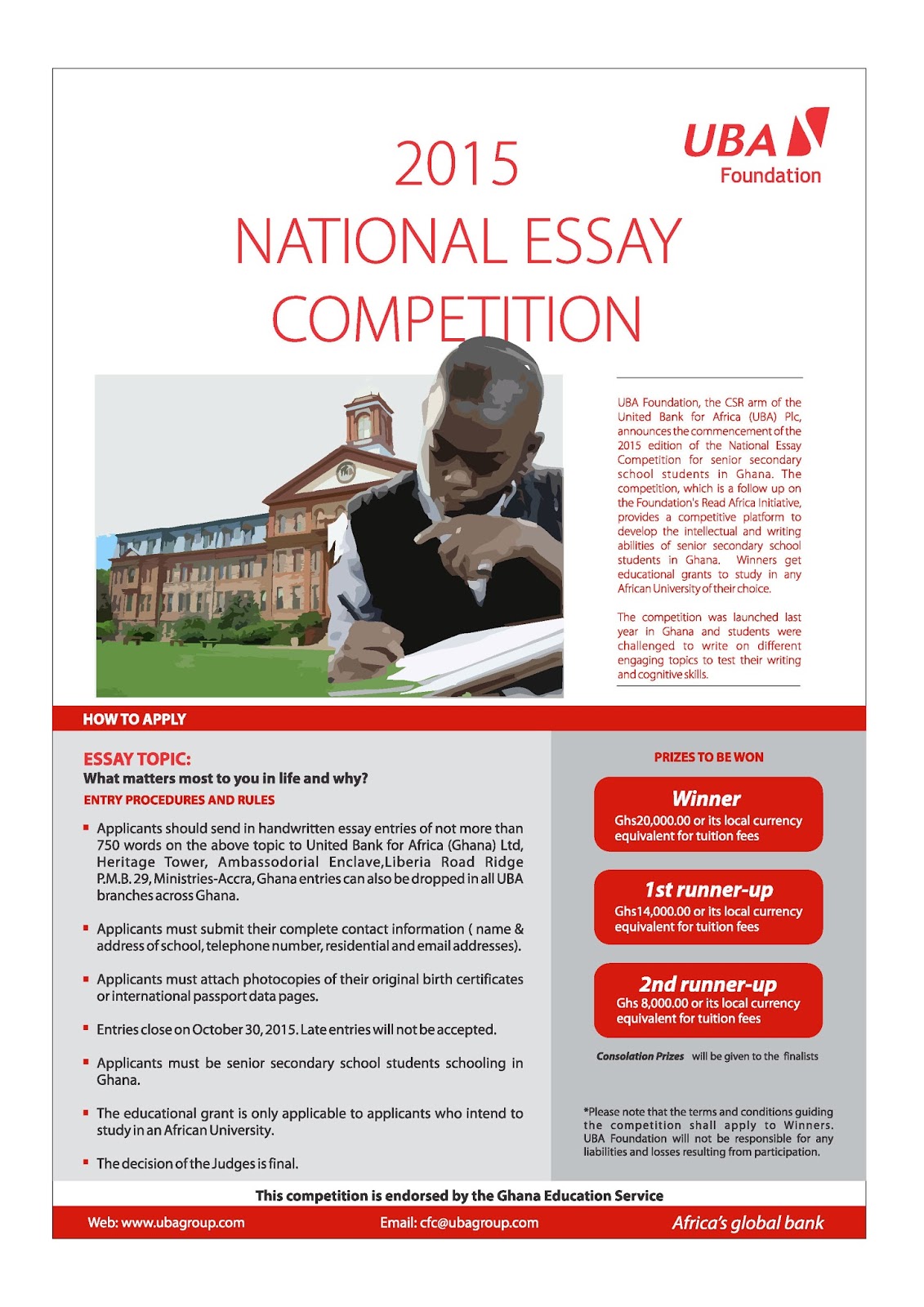Essay competitions for high school students australia